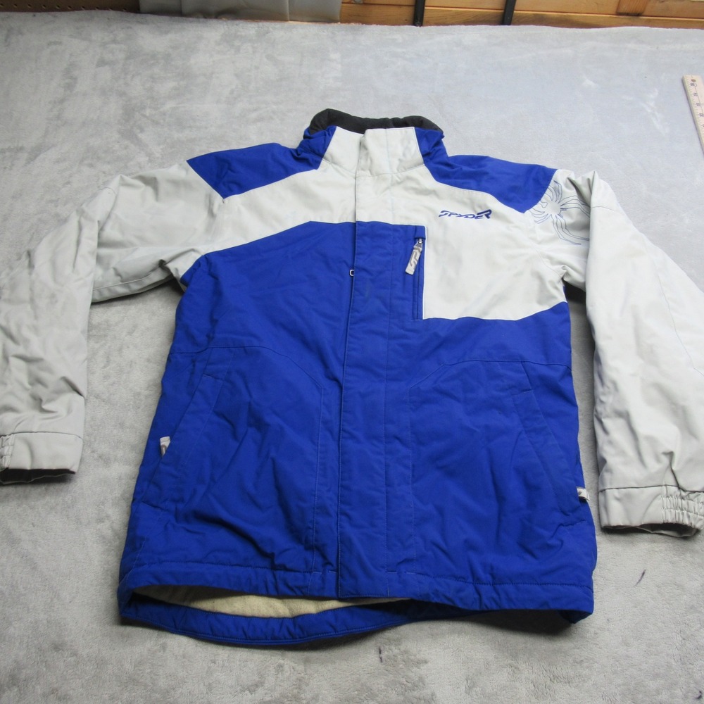 Spyder Jacket Kids 16 Blue Insulated Waterproof Fleece Lined‎ Winter Snowboard